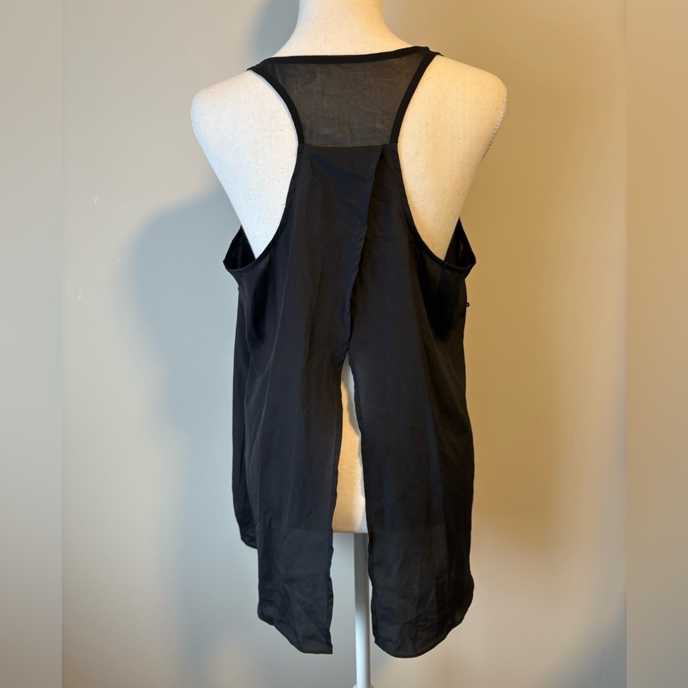 Gentle Fawn Black Sheer Sequin Racerback Tank Top | Size Large - Picture 4 of 10